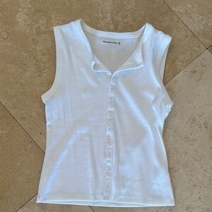 Abercrombie & Fitch White Tank Top